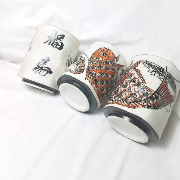 Tall Vtg Japanese tea tumblers set - Picture 6 of 8